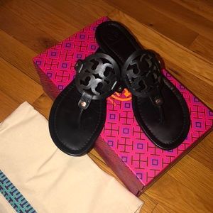 Tory Burch Black Miller sandals. WORN TWICE.